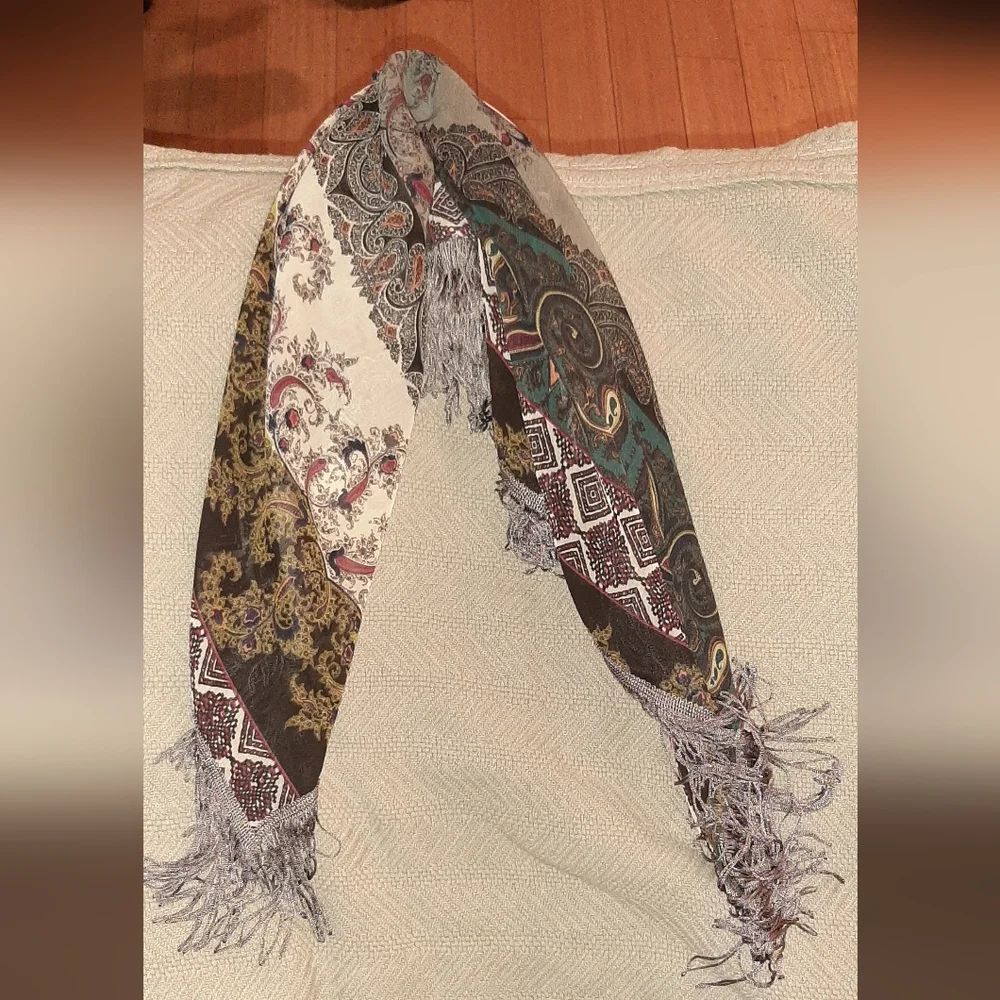 Rayon Scarf with Tassels